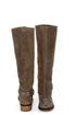 Kelsi Dagger Rover Taupe Suede Studded Cap-Toe Knee High Boots