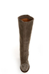 Kelsi Dagger Rover Taupe Suede Studded Cap-Toe Knee High Boots