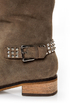 Kelsi Dagger Rover Taupe Suede Studded Cap-Toe Knee High Boots