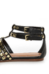 Kelsi Dagger Roxy Black Studded Gladiator Sandals