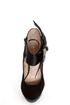 Carissa 13 Black Side Bow Ankle Cuff Platform Pumps