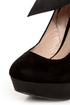 Carissa 13 Black Side Bow Ankle Cuff Platform Pumps