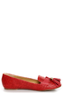 Messina 12 Red Textured Tassel Smoking Slipper Flats