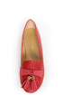 Messina 12 Red Textured Tassel Smoking Slipper Flats