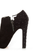 Luichiny I Want It Black Studded Platform Ankle Booties