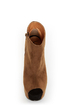 Luichiny Painted Toes Camel Peep Toe Platform Booties
