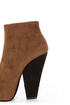 Luichiny Painted Toes Camel Peep Toe Platform Booties