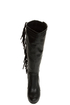 Luichiny Top That Black Fringe Wedge Boots