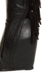Luichiny Top That Black Fringe Wedge Boots