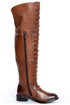 Luichiny True Fit Cognac Brown Leather Belts Galore OTK Boots