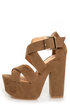 Luichiny Van Buren Camel Super Platform Heels