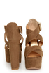 Luichiny Van Buren Camel Super Platform Heels