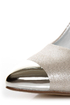 My Delicious Expo Silver Shimmer Pointed Cap-Toe Pumps