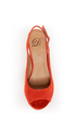 My Delicious Fausta Red Peep Toe Slingback Heels