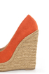 My Delicious Glow Burnt Orange Suede Espadrille Wedges
