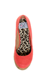 My Delicious Glow Coral Linen Espadrille Wedges