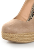 My Delicious Glow Taupe Suede Espadrille Wedges