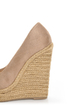 My Delicious Glow Taupe Suede Espadrille Wedges