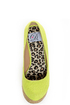 My Delicious Glow Yellow Neon Linen Espadrille Wedges