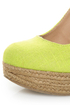 My Delicious Glow Yellow Neon Linen Espadrille Wedges