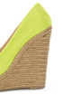 My Delicious Glow Yellow Neon Linen Espadrille Wedges