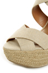 My Delicious Hall Natural Linen Platform Wedges