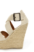 My Delicious Hall Natural Linen Platform Wedges