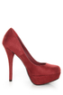 My Delicious Jones Burgundy Suede Platform Pumps