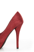 My Delicious Jones Burgundy Suede Platform Pumps