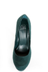 My Delicious Jones Dark Green Suede Platform Pumps