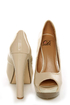 My Delicious Rainer Bone Multi Color Block Platform Heels