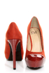 My Delicious Seal Cinnamon Rust Two Tone Cap-Toe Platform Pumps
