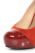 My Delicious Seal Cinnamon Rust Two Tone Cap-Toe Platform Pumps