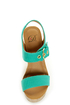 My Delicious Walro Aqua Cotton Platform Wedge Sandals