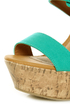My Delicious Walro Aqua Cotton Platform Wedge Sandals