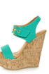 My Delicious Walro Aqua Cotton Platform Wedge Sandals