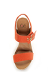 My Delicious Walro Burnt Orange Cotton Platform Wedge Sandals