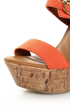 My Delicious Walro Burnt Orange Cotton Platform Wedge Sandals