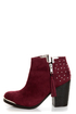 MTNG Fullu Aquila Burgundy Studded Ankle Boots