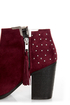 MTNG Fullu Aquila Burgundy Studded Ankle Boots