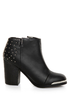MTNG Fullu Black Studded Ankle Boots