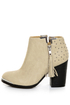 MTNG Fullu Off White Studded Ankle Boots