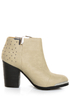 MTNG Fullu Off White Studded Ankle Boots
