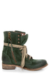 MTNG Hydra 54952 Wax Green Suede Lace-Up Ankle Boots