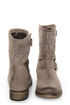 MTNG Hydra Wax Grey Suede Perforated Ankle Boots