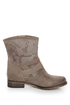 MTNG Hydra Wax Grey Suede Perforated Ankle Boots