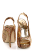 Madden Girl Jassperr Gold Multi Glitter Peep Toe Party Pumps