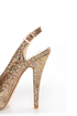 Madden Girl Jassperr Gold Multi Glitter Peep Toe Party Pumps