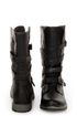 Madden Girl Raszcal Black Slouchy Belted Combat Boots