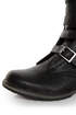 Madden Girl Raszcal Black Slouchy Belted Combat Boots